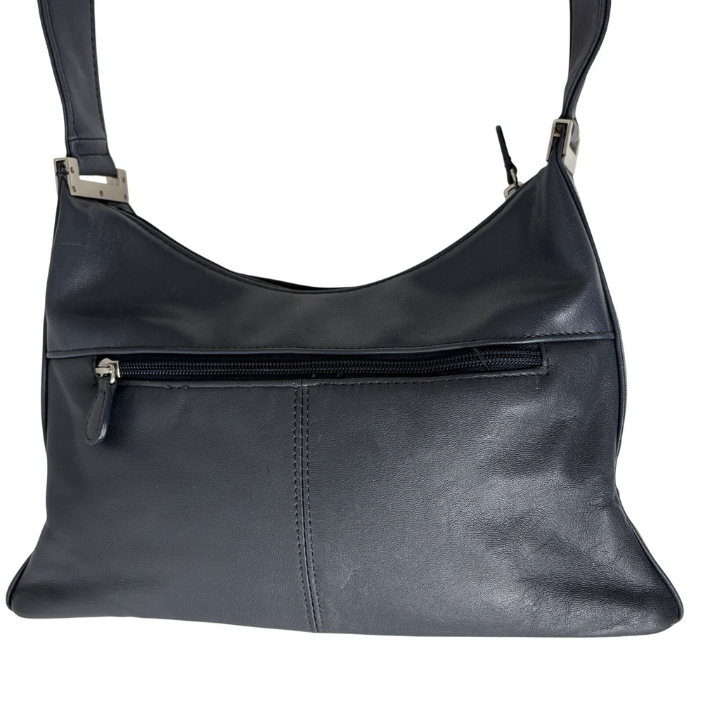 Aurielle‎ Navy Blue Leather Hobo Bag Shoulder Purse Minimalist Y2K Quiet Luxury